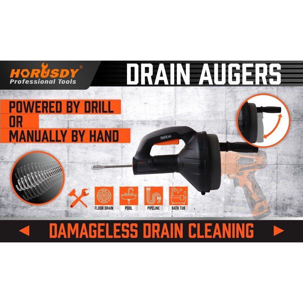 Drain Auger Drain Cleaner Unblocker Auger Sewage Pipe Cleaning Plumbing Tool