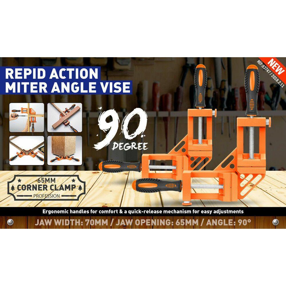 90° Degree Corner Clamp Welding Vice Woodworking Alloy Body With Quick Release