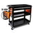 Single Drawer Tool Storage Trolley- Workshop Cart Chest Cabinet with Pegboard Hooks and Lockable Wheels