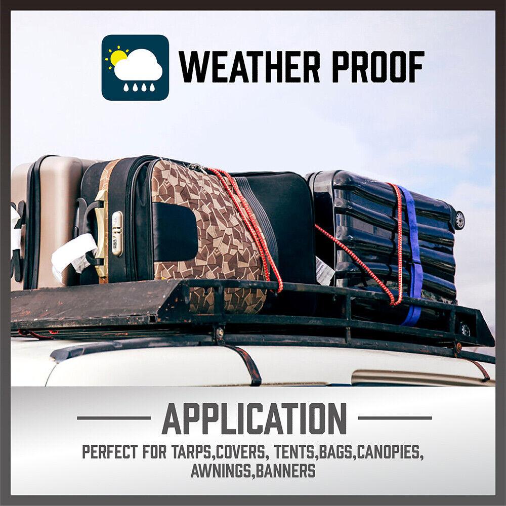 30-Piece Premium Bungee Cord Assortment Includes 10” to 40” Bungee Cords, Canopy Ties & Tarp Clips