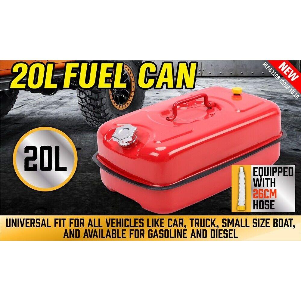 20L Fuel Can Jerry Can Petrol Diesel Spare Container Portable Fuel Tank