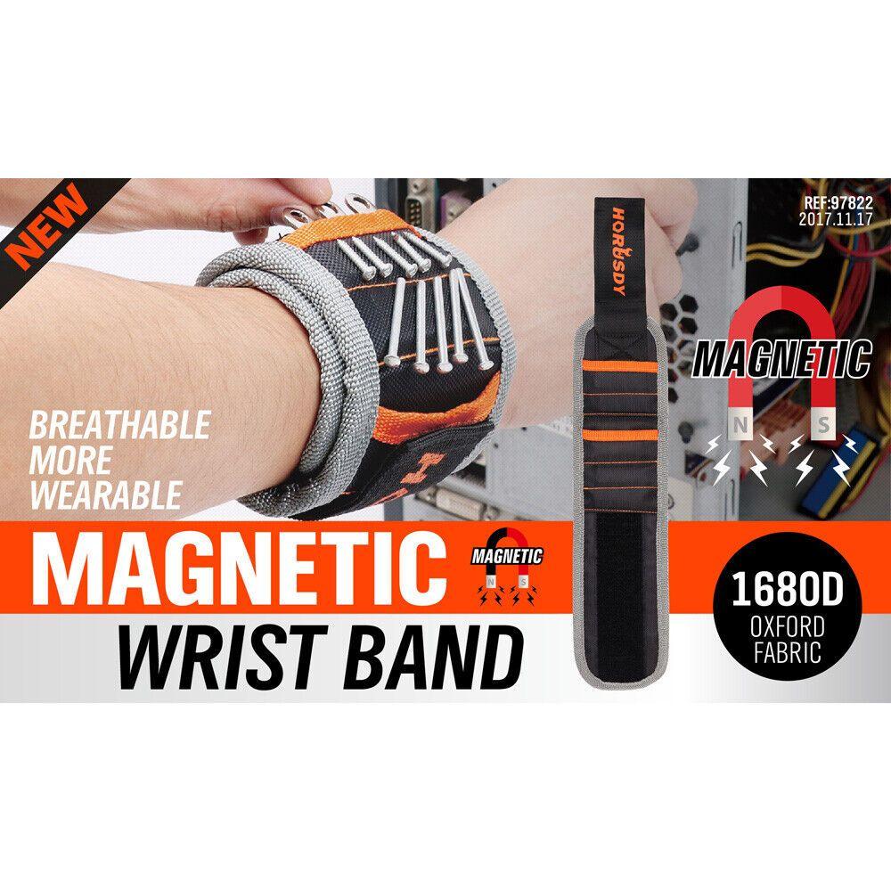 2x Strong Magnetic Wrist Band Magnet Strap Tool Holder Belt Screws Bolt Nut Nail