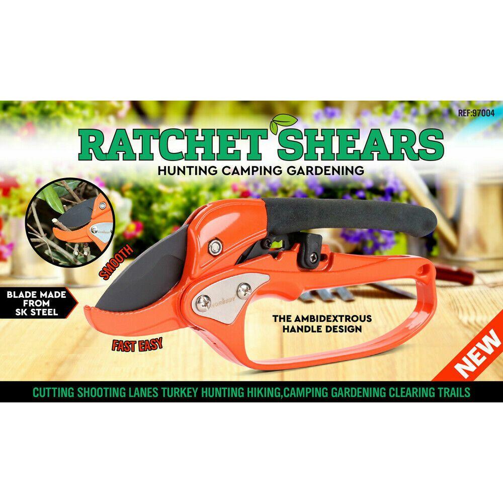 Ratchet Carbon Steel Pruning Shear Gardening Tree Flower Labor-saving Pruner