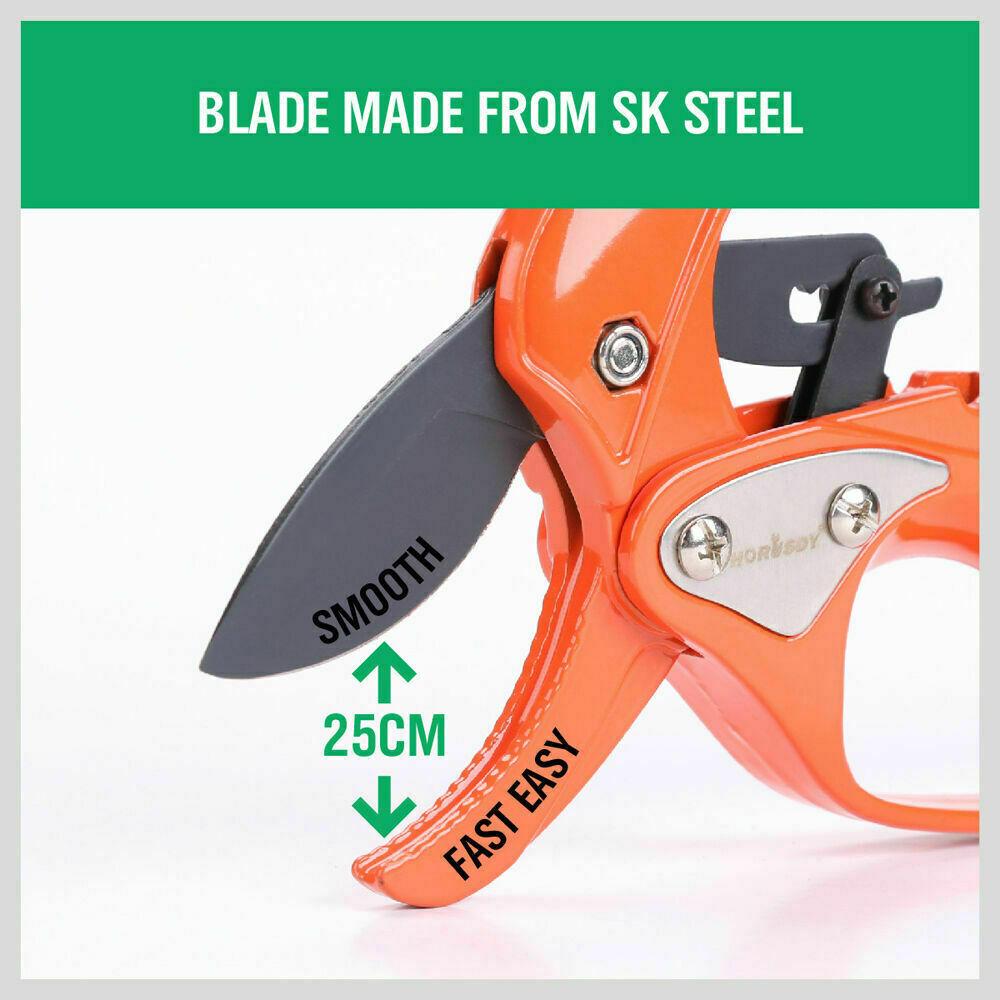 Ratchet Carbon Steel Pruning Shear Gardening Tree Flower Labor-saving Pruner