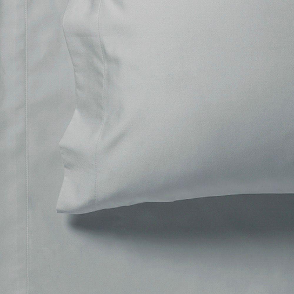 1000TC Double Size Bed Soft Flat & Fitted Sheet Set Silver