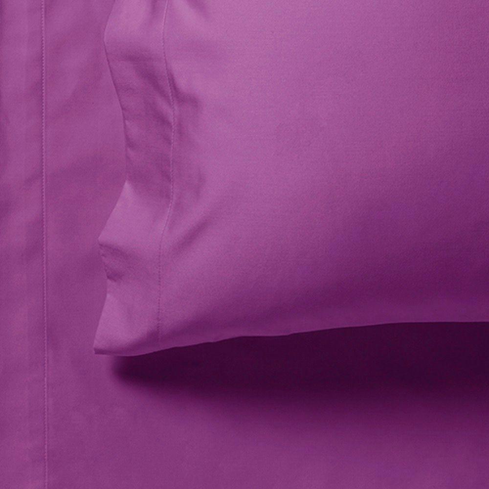 1000TC Ultra Soft Fitted Sheet & 2 Pillowcases Set - Queen Size Bed - Purple