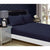 1000TC Ultra Soft Fitted Sheet & 2 Pillowcases Set - Queen Size Bed - Midnight Blue