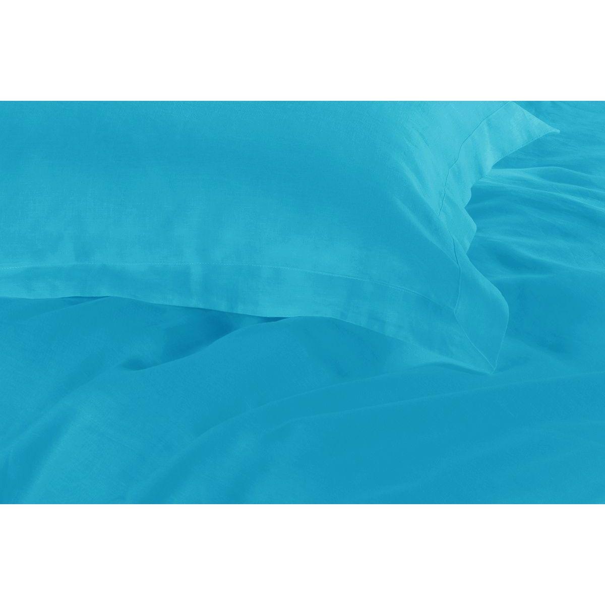 1000TC Tailored Double Size Light Blue Duvet Doona Quilt Cover Set