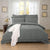 1000TC Tailored Double Size Quilt/Doona/Duvet Cover Set - Charcoal