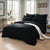 1000TC Tailored King Size Black Duvet Doona Quilt Cover Set