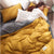 1000TC Reversible King Size Yellow and Grey Duvet Doona Quilt Cover Set