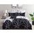 Tree Reversible Double Size Quilt/Doona/Duvet Cover Set - Black