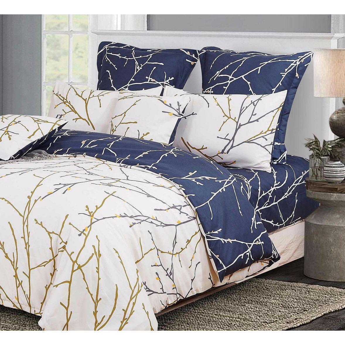 Tree Reversible Double SizeQuilt/Doona/Duvet Cover Set - Beige