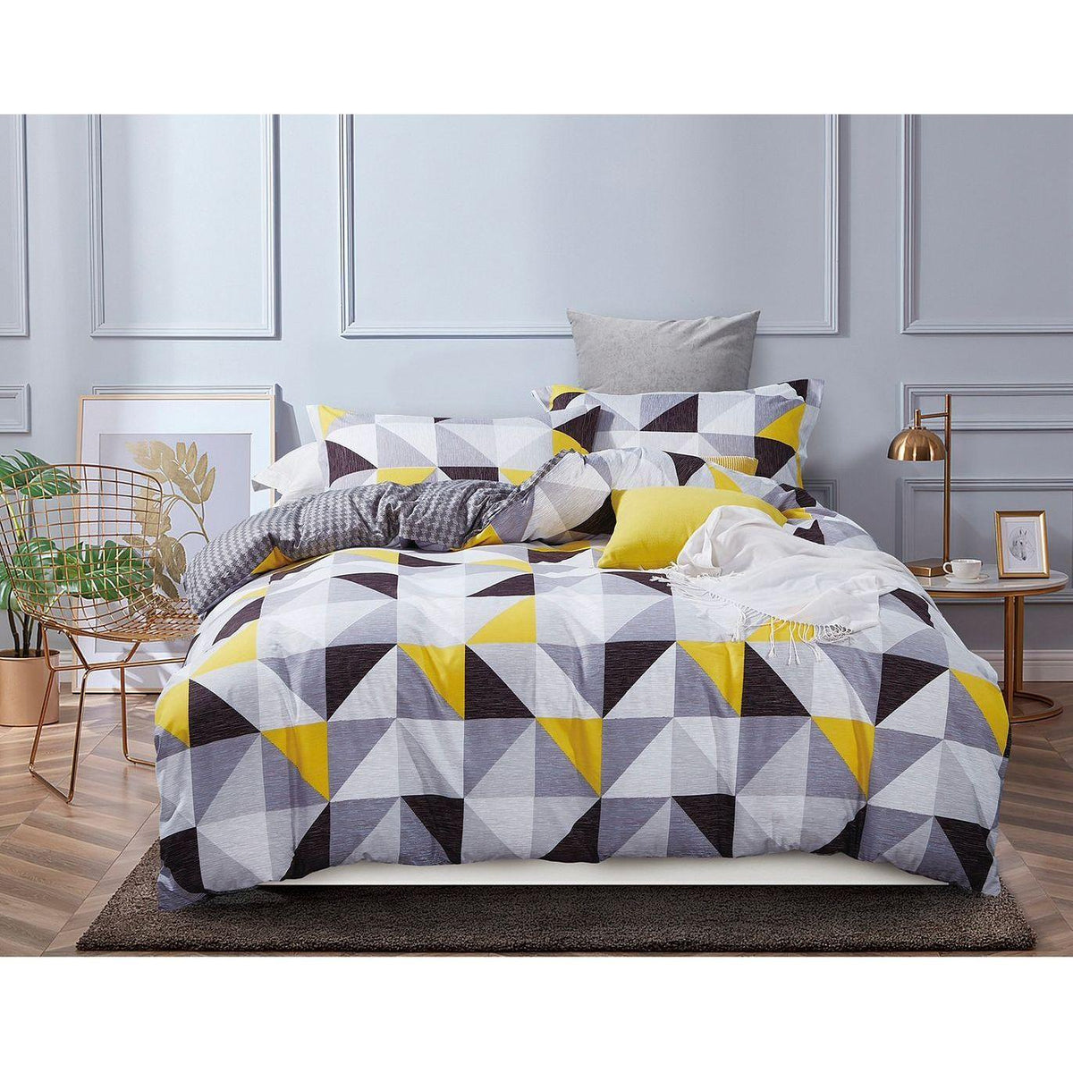 Geometric Double Size Duvet Doona Quilt Cover Set
