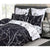 Tree Reversible King Size Bed Quilt/Doona/Duvet Cover Set Black