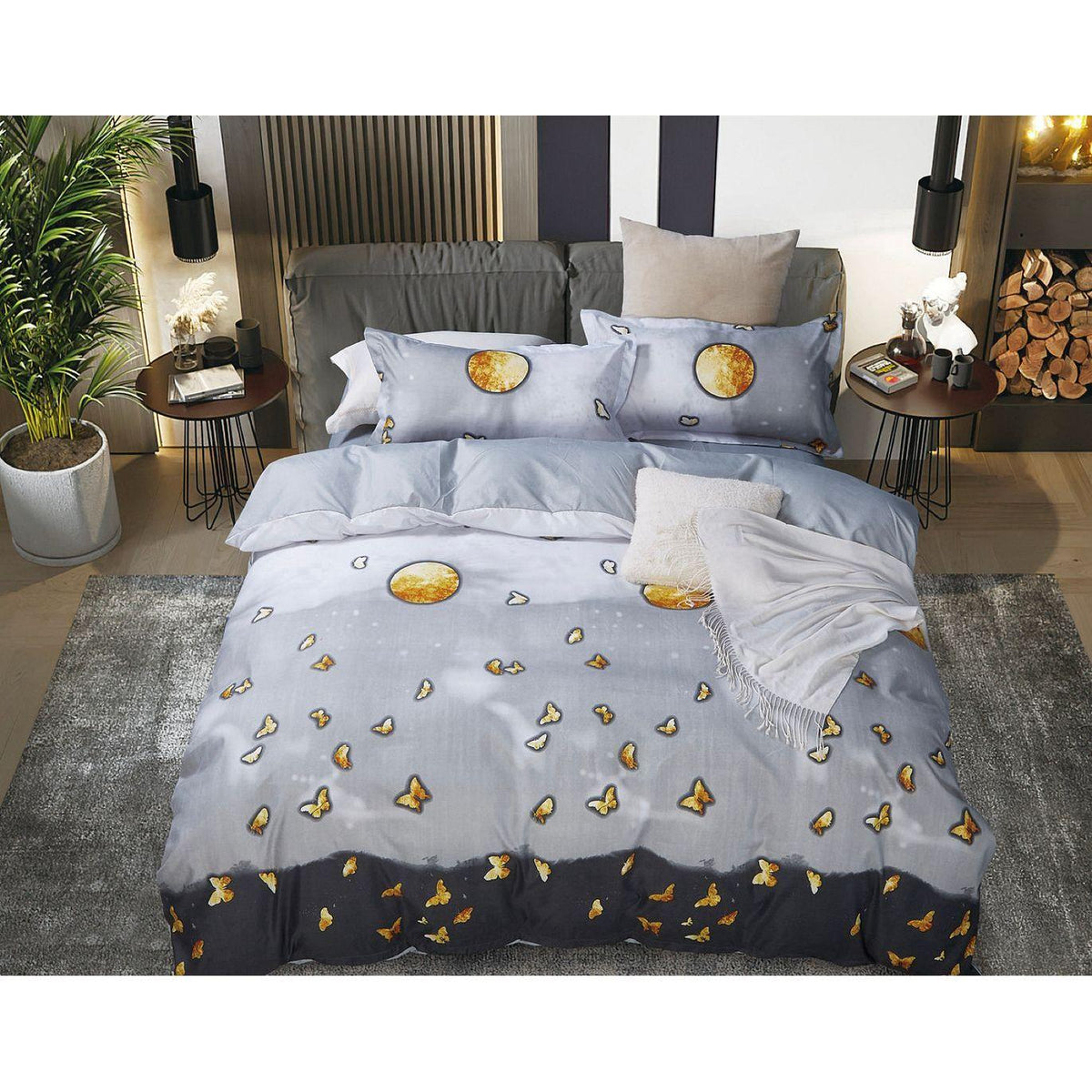 Gardinar King Size Quilt/Doona/Duvet Cover Set