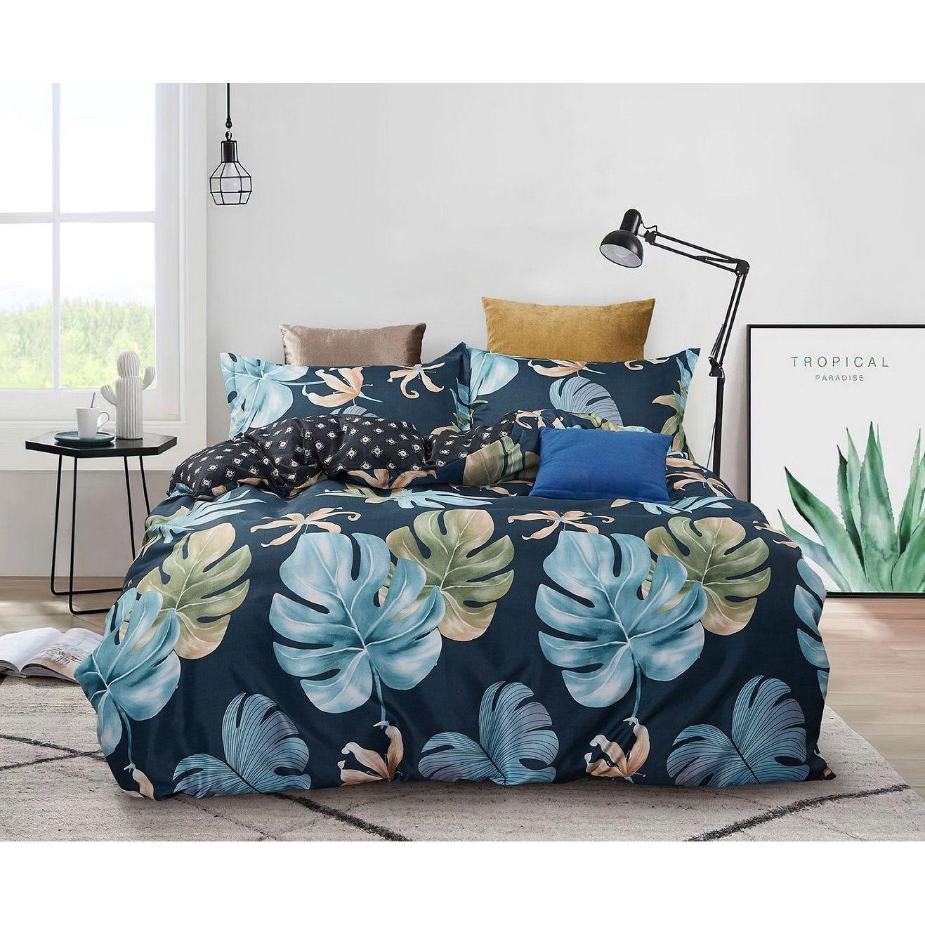 Leaves King Size Quilt/Doona/Duvet Cover Set