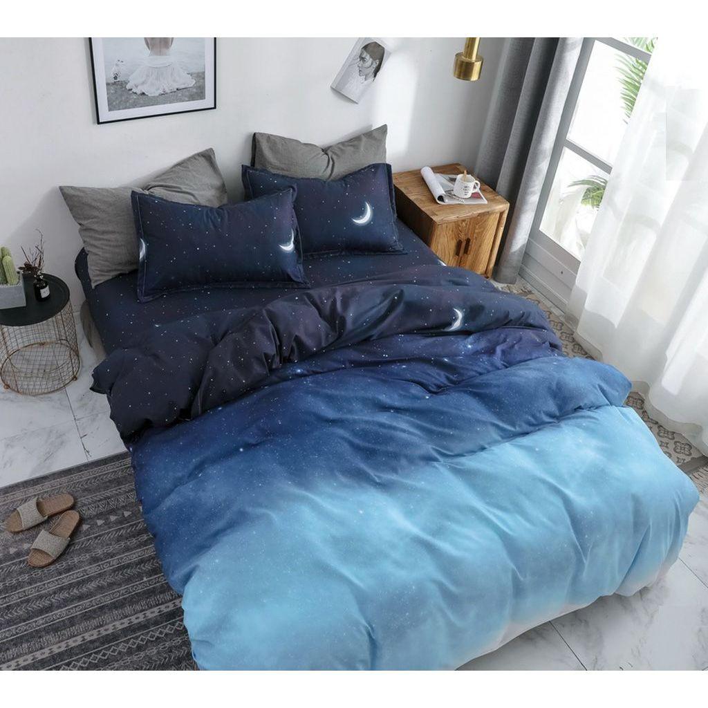 Night Blue Queen Size Duvet Doona Quilt Cover Set