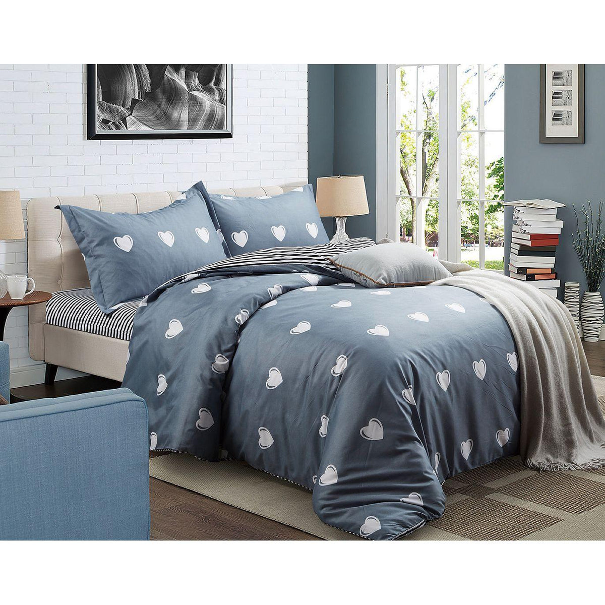 Cooper Queen Size Quilt/Doona/Duvet Cover Set