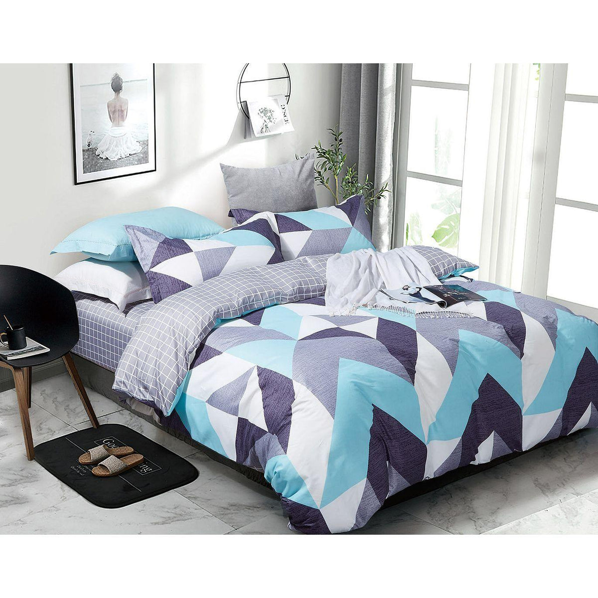 Kian Queen Size Duvet Doona Quilt Cover Set