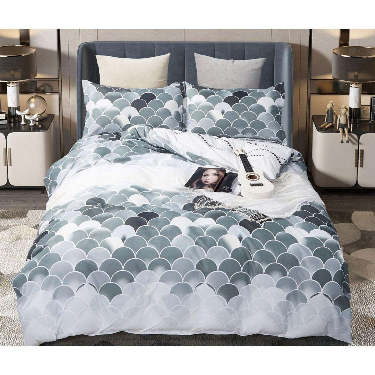 Millie Queen Size Quilt/Doona/Duvet Cover Set