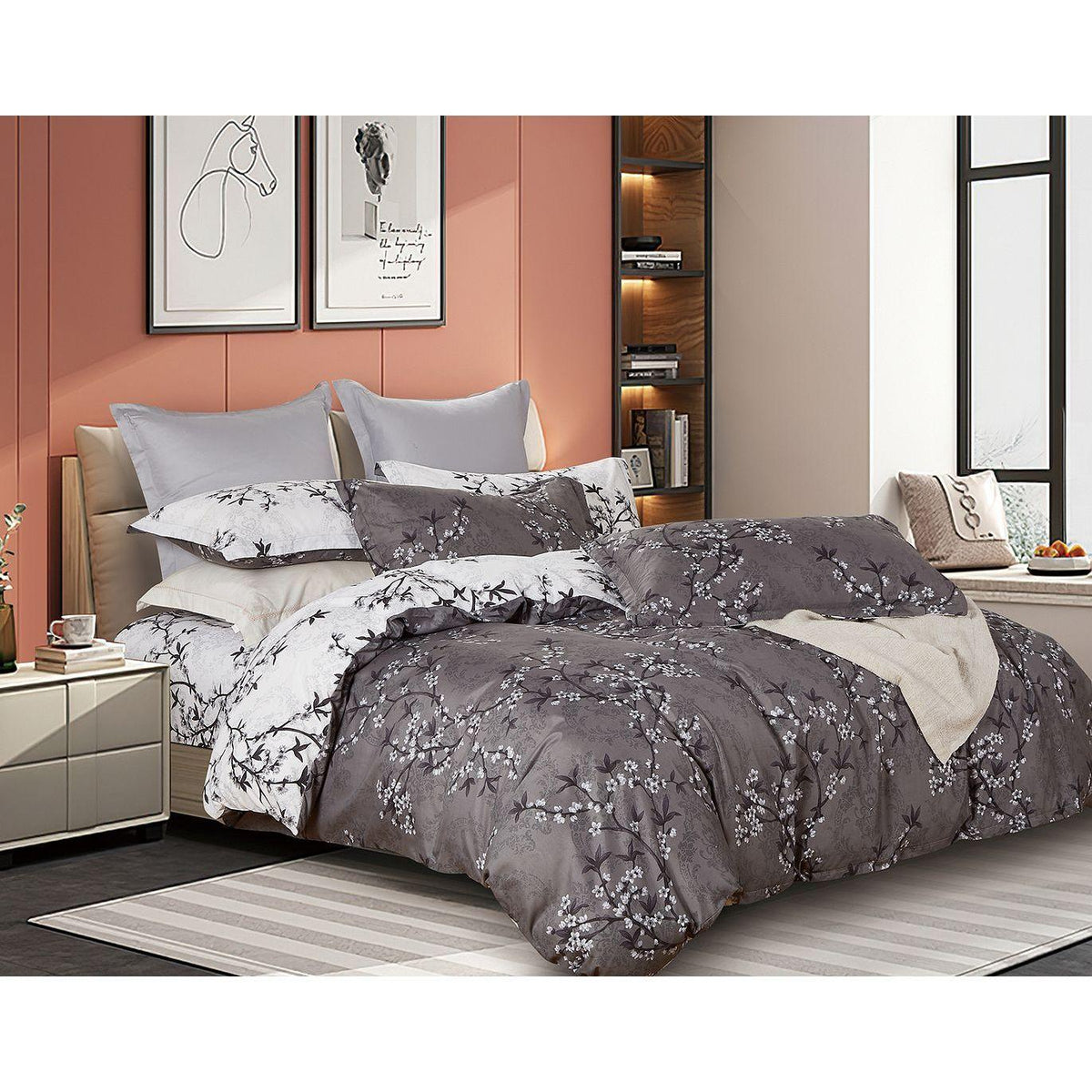 Iyanu Queen Size Quilt Doona Duvet Cover Set