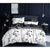 Tree Reversible Super King Size Bed Quilt/Doona/Duvet Cover Set Black