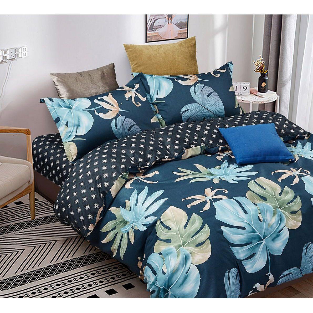 Leaves Super King Size Quilt/Doona/Duvet Cover Set