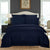 1000TC Ultra Soft Striped King Size Midnight Blue Duvet Doona Quilt Cover Set