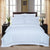 1000TC Ultra Soft Striped Super King Size White Duvet Doona Quilt Cover Set