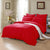 1000TC Tailored Single Size Red Duvet Doona Quilt Cover Set