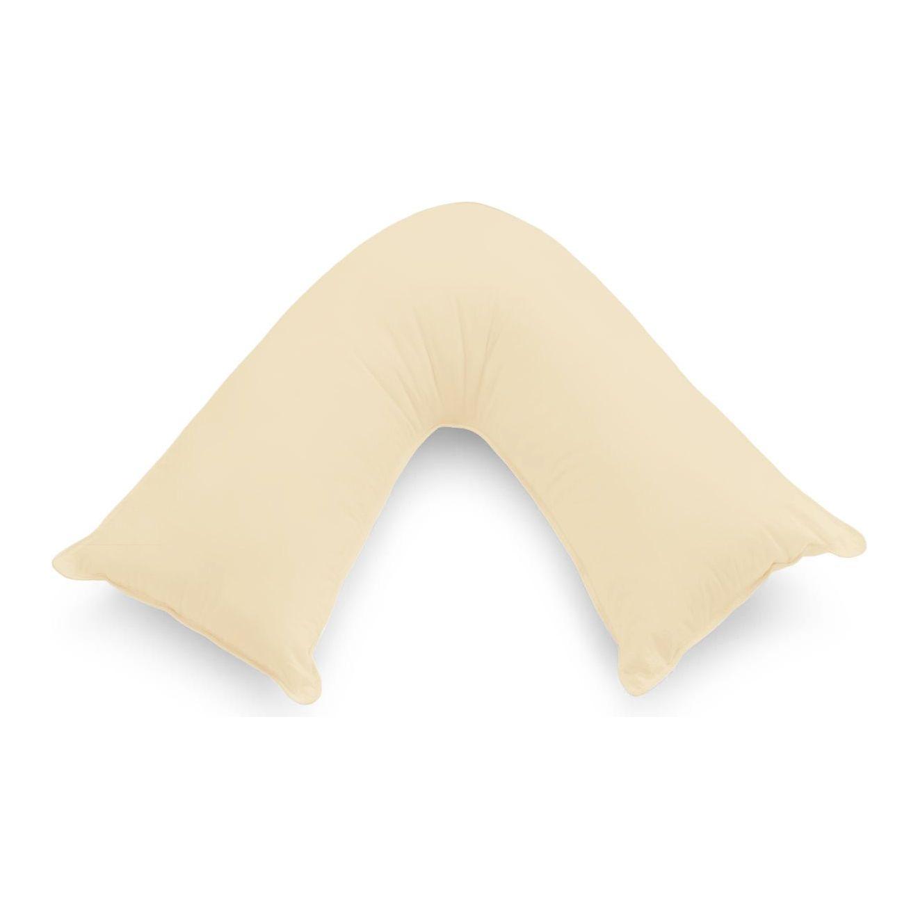 1000TC Premium Ultra Soft V SHAPE Pillowcase - Yellow Cream