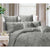 Diamond Pintuck Premium Ultra Soft European Pillowcases 2-Pack - Grey