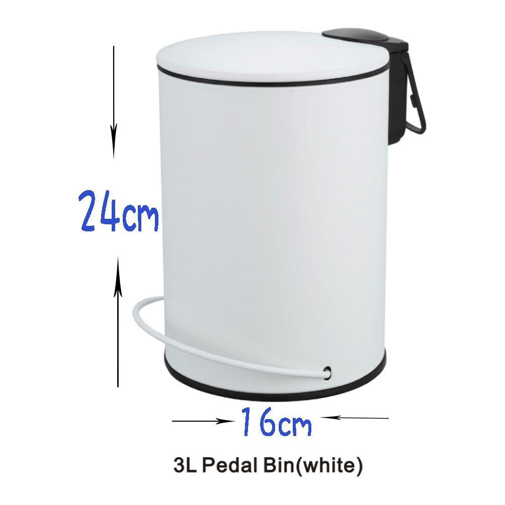 3L Soft Close Pedal Bin Black