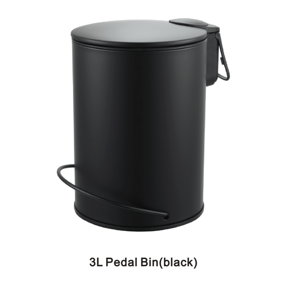 3L Soft Close Pedal Bin White