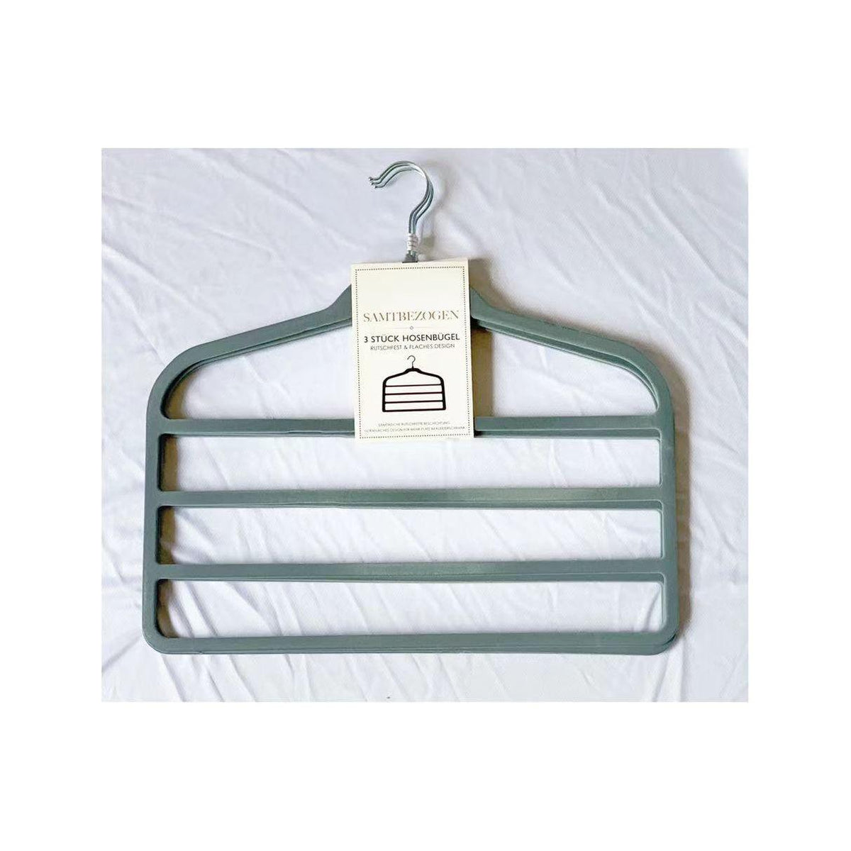 3pcs Velvet Clothes Hangers Grey