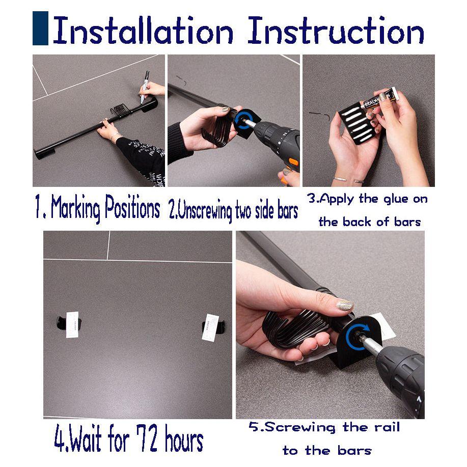 Nail-Free Hooks Hanger 40cm