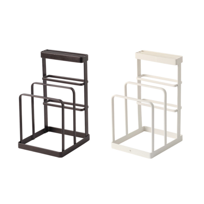 Knife &amp; Chopping Board Shelf Stand White