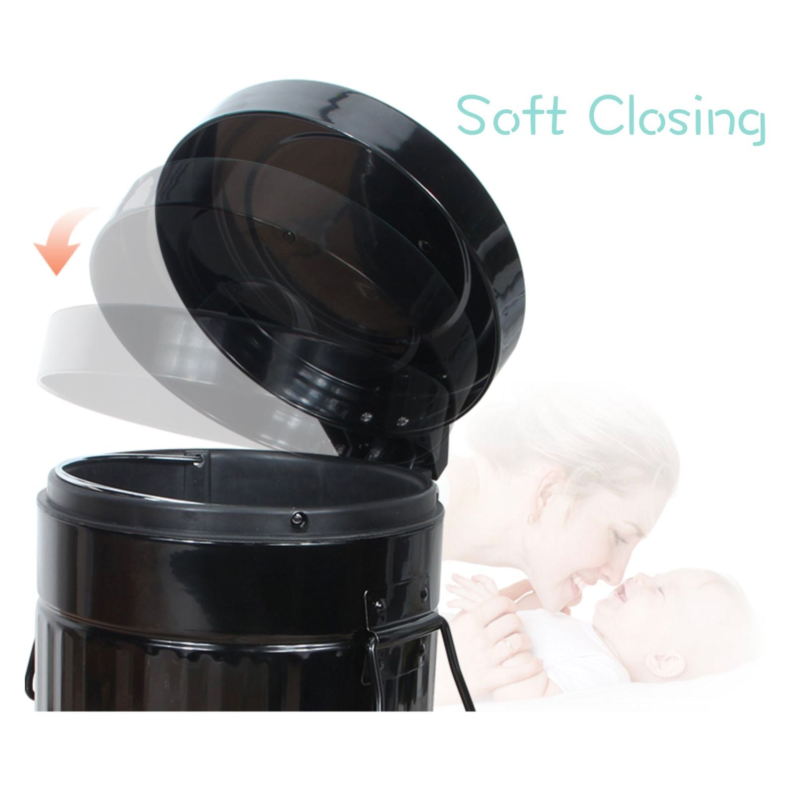 12L Soft Closing Pedal Bin Mint