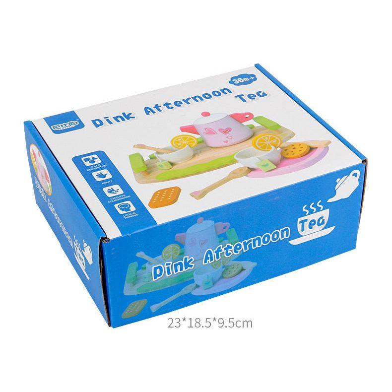Kids Wooden Kitchen Tea Set Pretend Play