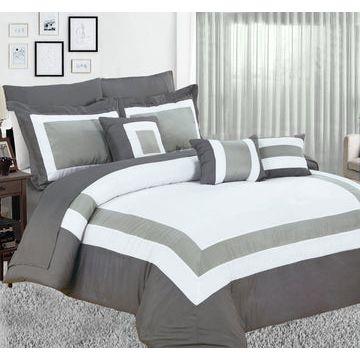 10 piece comforter and sheets set king charcoal