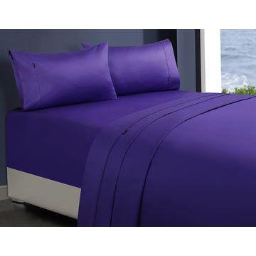 1000tc egyptian cotton 1 fitted sheet and 2 pillowcases double violet