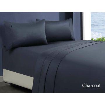 1000tc egyptian cotton sheet set 1 queen charcoal