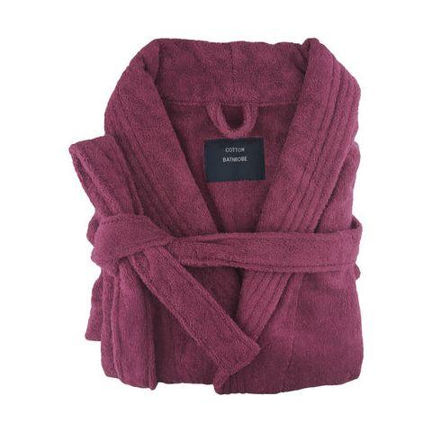 small medium egyptian cotton terry toweling bathrobe burgundy