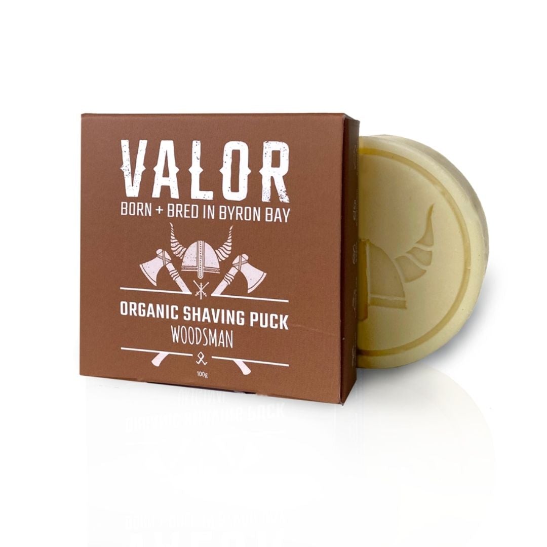 Shaving Soap Puck (Woodsman Scent - Cedarwood &amp; Lemon Iron Bark)