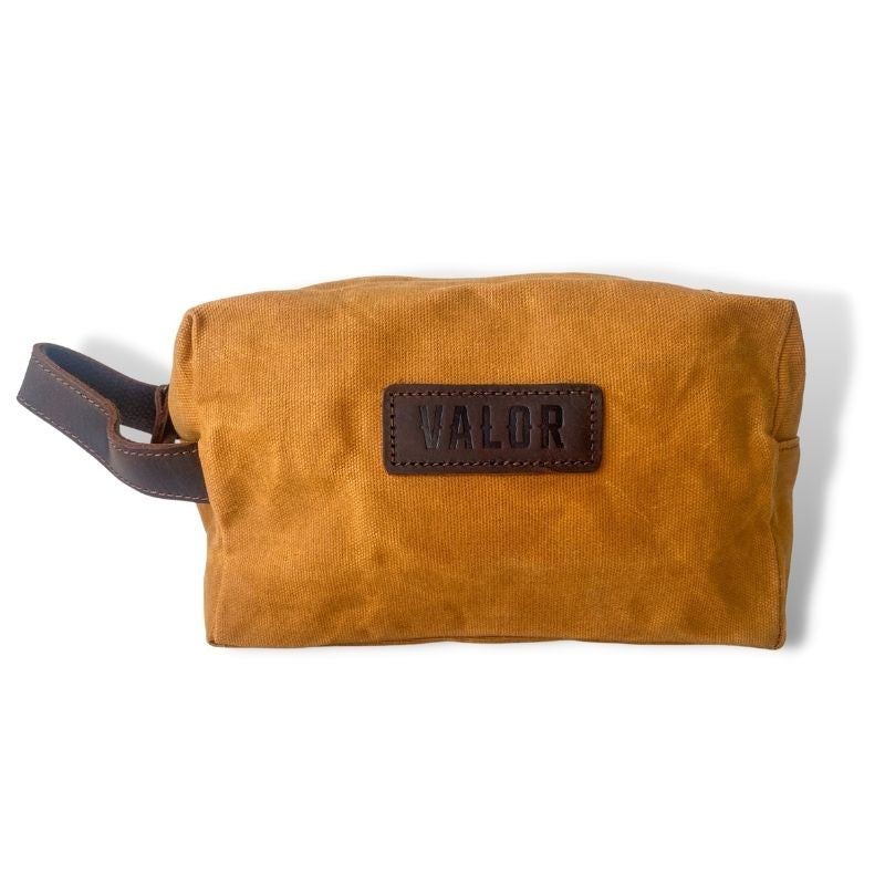 Waxed Canvas Toiletry Bag - Mustard