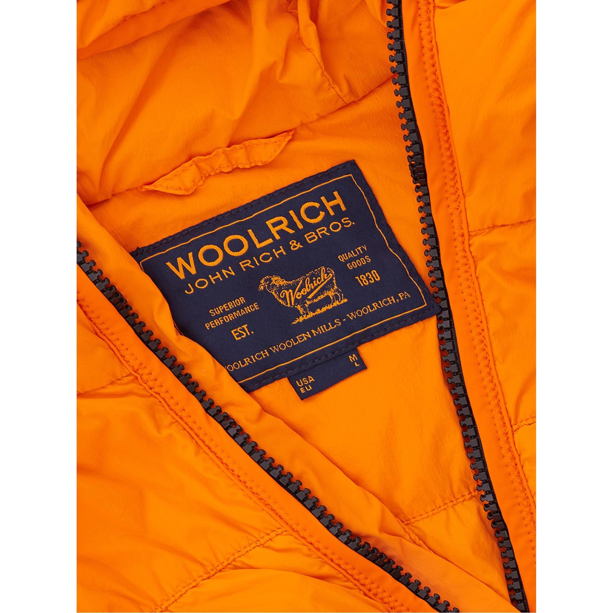 Woolrich Quilted Hooded Jacket with Zip Closure and Side Pockets 48 IT Men