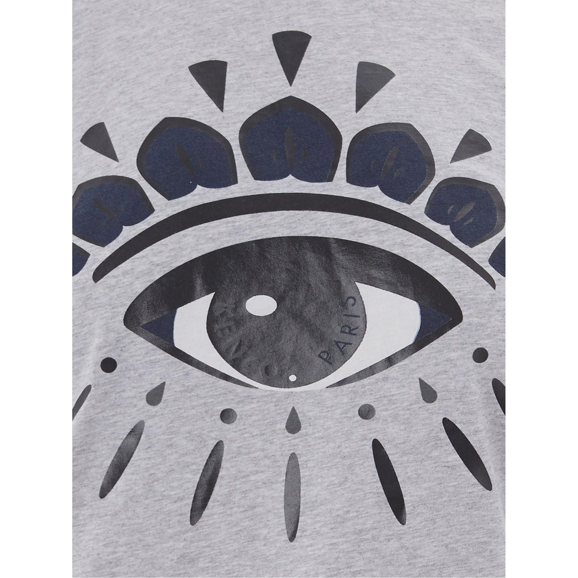 Authentic Kenzo Eye Print T-Shirt in Grey S Women