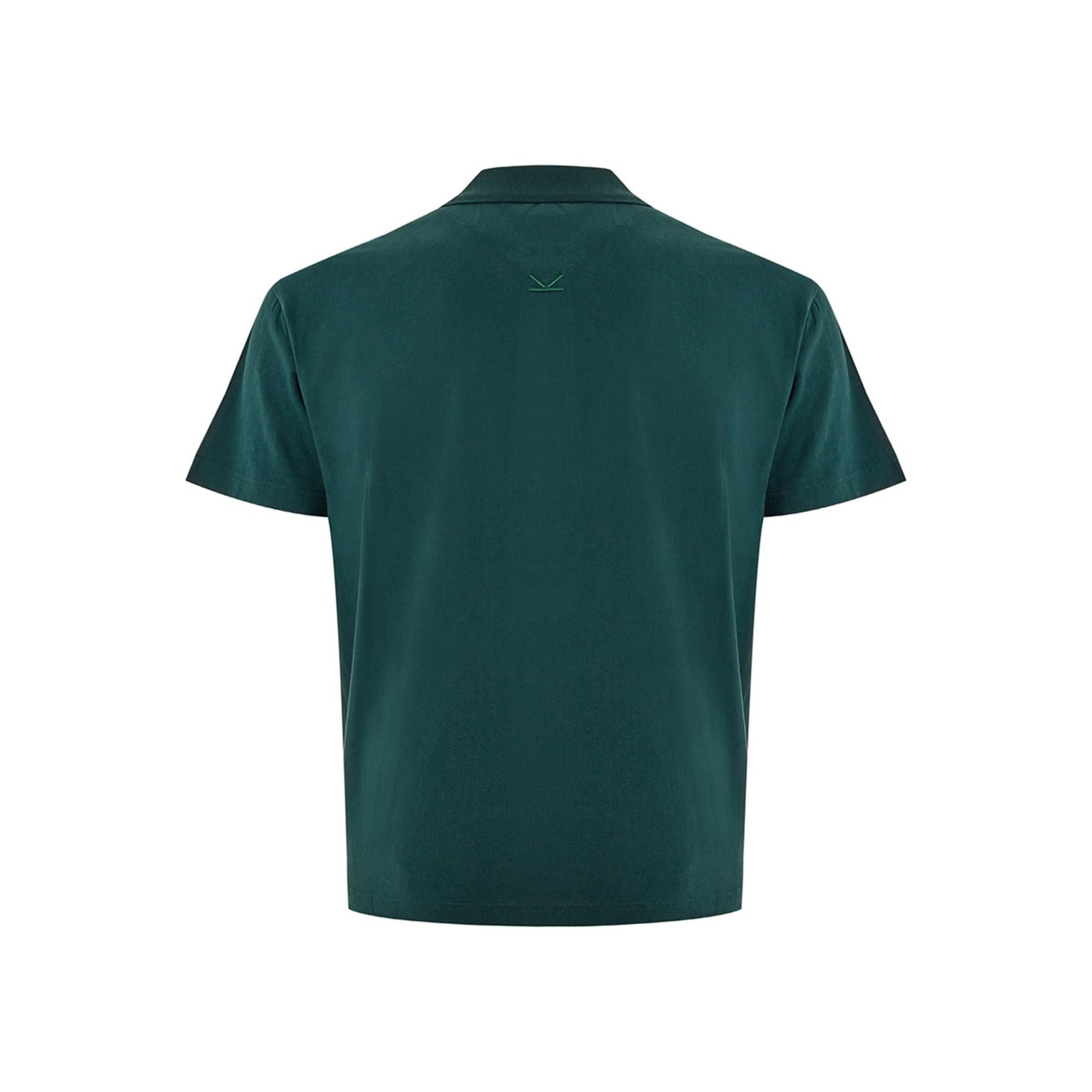 Authentic Kenzo Green Piquet Cotton Polo with Iconic Logo 3XL Men