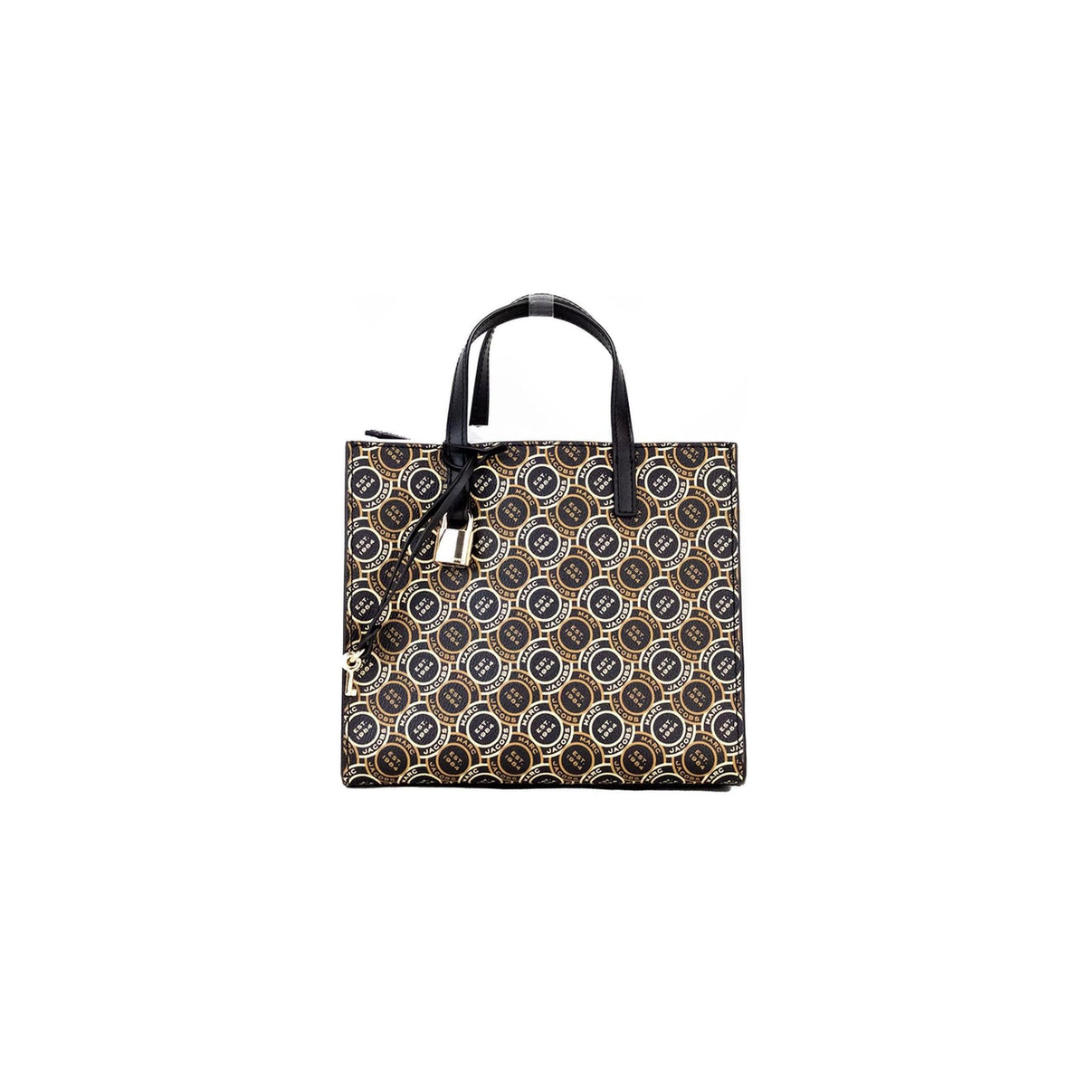 Marc Jacobs Grind Mini Signet Tote Bag in Black Multi One Size Women
